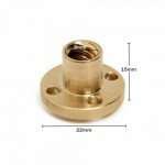 3D Printer CNC Lead Copper Nut for 10mm Screw