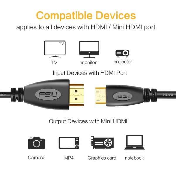 Câble MCL HDMI Mâle vers Mini HDMI Mâle 2m - infinytech-reunion