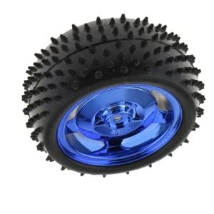 85MM Rubber Large Robot Smart Car Wheel Blue Color - Image 3